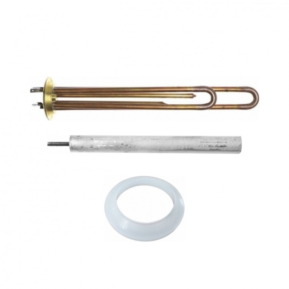 Комплект ТЭН 2кВт (2000Вт) RF PREMIUM для водонагревателя Thermex (Термекс) RZL, IS, IR, Garanterm, Electrolux EWH, 30, 50, 80, 100 л + прокладка + анод, 50052K
