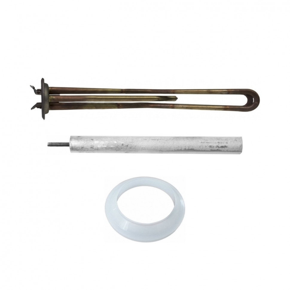 Комплект ТЭН 2 кВт (2000 Вт) RF для горизонтального водонагревателя Timberk, ATT, Etalon, Thermex + прокладка + анод, 10062K