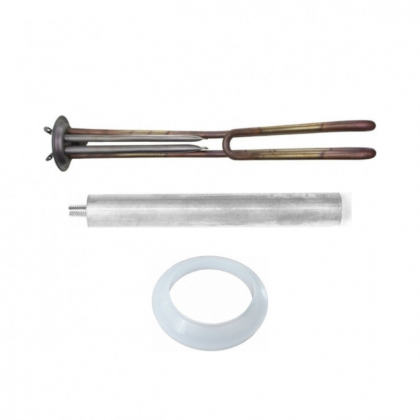 Комплект ТЭН 2 кВт (2000 Вт)  RF для горизонтального водонагревателя Timberk, ATT, Etalon, Thermex RZL 200, 300 + прокладка + анод, 10063K