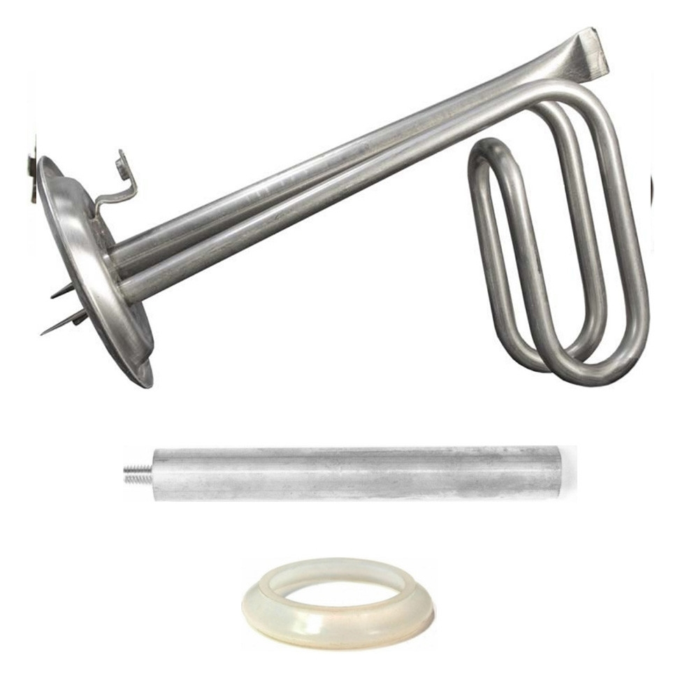 Комплект ТЭН 1,5 кВт (1500 Вт) RF для водонагревателя Thermex, Garanterm H 10, H 15, нерж. + прокладка + анод, 10182K