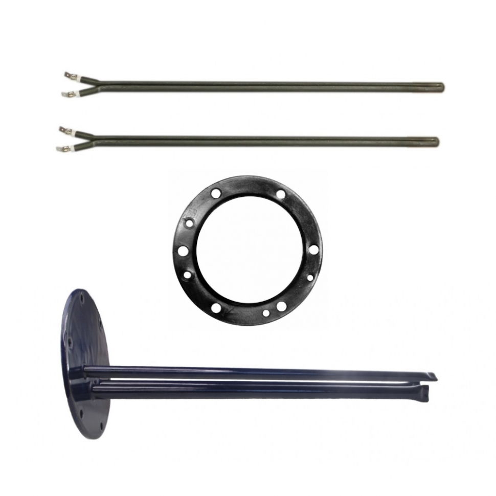 Комплект сухой ТЭН 2,4 кВт (1200+1200 Вт) для AEG, Electrolux EWH SL, Slim, Digital  + фланец + прокладка, 482979F2400W