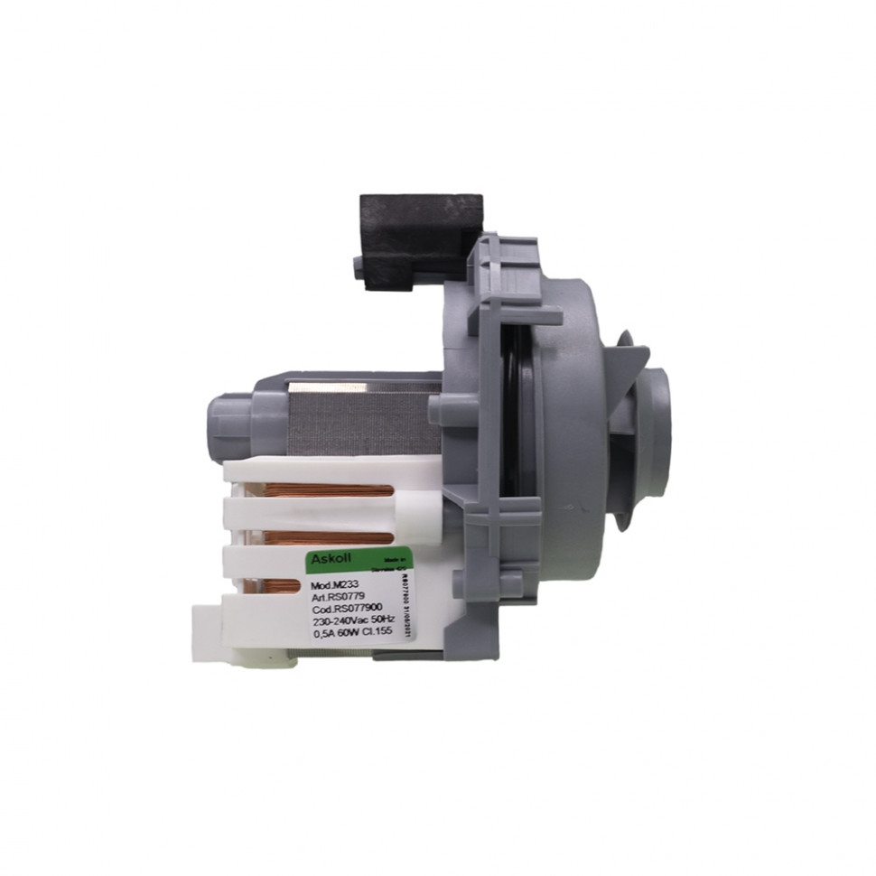 Циркуляционный насос для посудомоечной машины Ardo, Ariston,  Indesit, 60W, 4 защелки, 302796