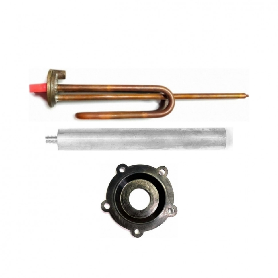 Комплект ТЭН 1,2 кВт (1200 Вт) RCF для водонагревателя Thermex, Garanterm + прокладка + анод, R184279K