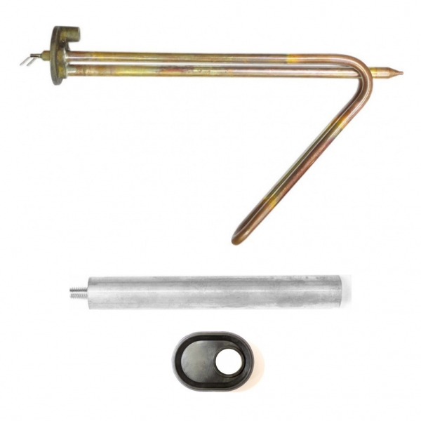 Комплект ТЭН 1,5кВт (1500Вт) RCA для горизонтального водонагревателя Ariston + прокладка + анод, 10028K